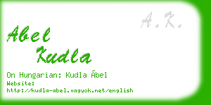 abel kudla business card